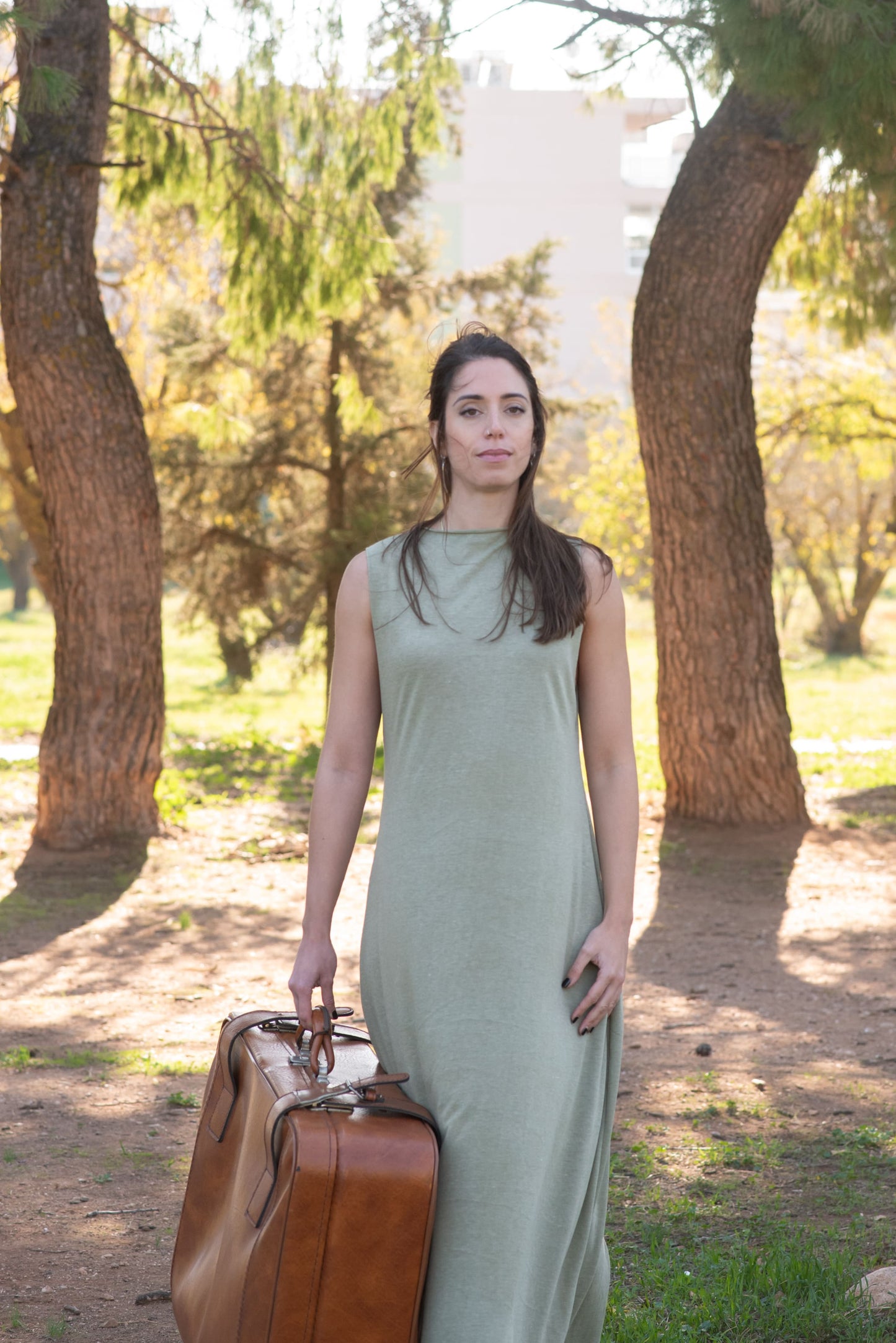 The Simple Maxi Dress - Baby Olive Green