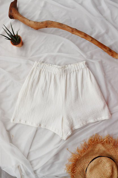 Ivory Organic Cotton Shorts