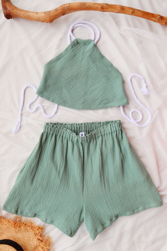 Dark Mint Organic Cotton Set