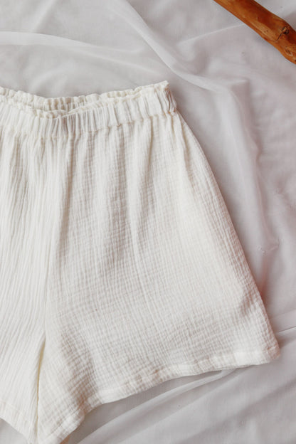 Ivory Organic Cotton Shorts